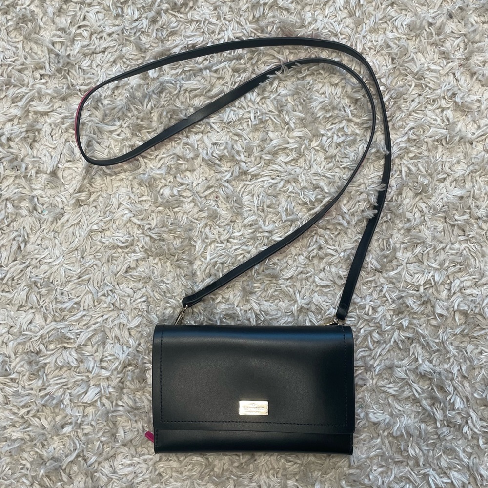 Black and hot pink Kate spade purse